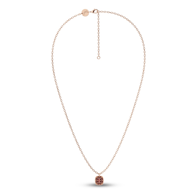 Juliette Maison Natural Garnet Pendant Necklace 10K Rose Gold