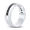 Thumbnail Image 2 of Men's Black Diamond Wedding Band 1 ct tw Round 14K White Gold