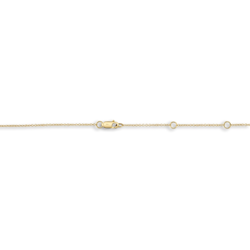 Main Image 3 of Shy Creation Diamond Station Necklace 1/5 ct tw Round 14K Yellow Gold 18&quot; SC22003838