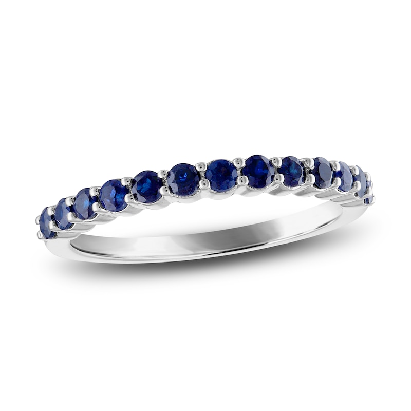 Vera Wang WISH Natural Blue Sapphire Band 10K White Gold