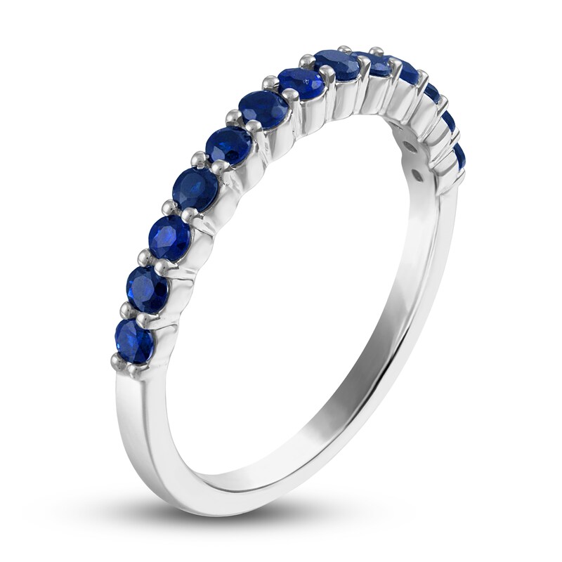 Main Image 2 of Vera Wang WISH Natural Blue Sapphire Band 10K White Gold