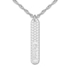 Thumbnail Image 0 of Men's Engravable Pendant Necklace 10K White Gold 18"