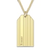 Thumbnail Image 1 of Men's Engravable Dog Tag Pendant Necklace Yellow Gold-Plated Sterling Silver 22&quot;