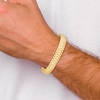 Thumbnail Image 4 of Men's Semi-Solid High-Polish Link Bracelet 14K Yellow Gold 8&quot;