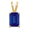 Thumbnail Image 1 of Natural Blue Sapphire Necklace Charm 14K Yellow Gold