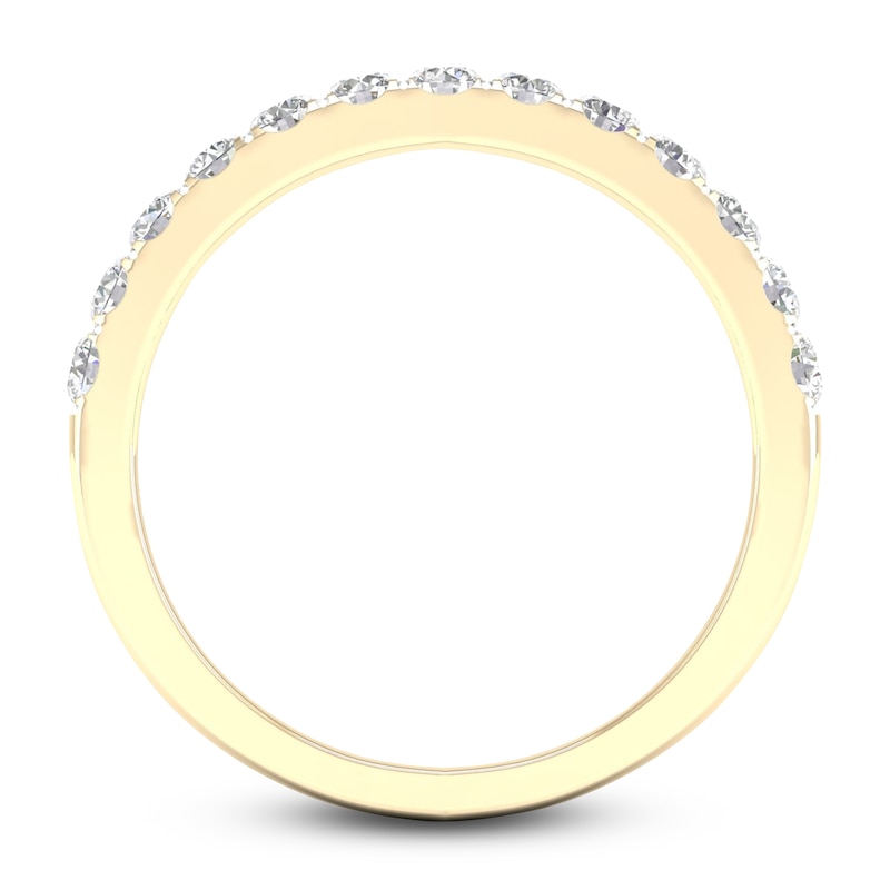 Main Image 4 of Diamond Wedding Band 1/2 ct tw Round 14K Yellow Gold