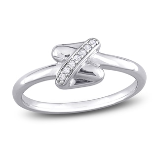 14K White Gold Ring Setting With Diamonds #JS1106W14