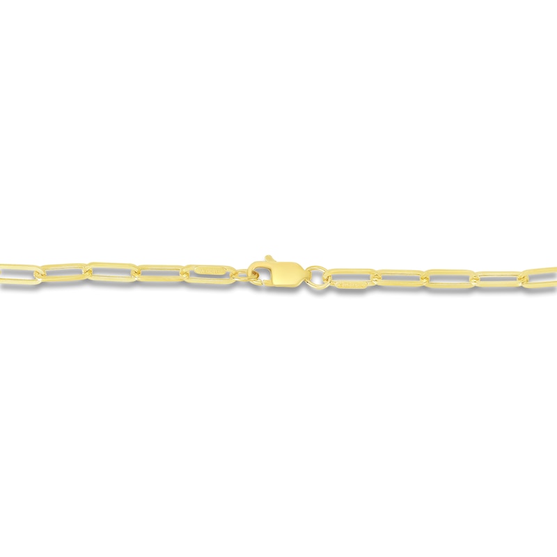 Paperclip Chain Anklet 14K Yellow Gold 10"