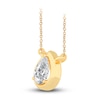 Thumbnail Image 2 of Diamond Pendant Necklace 3/8 ct tw Pear 14K Yellow Gold 18&quot; (I1,I)