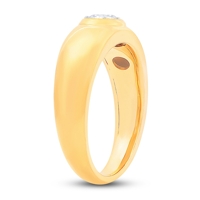 Main Image 2 of Diamond Solitaire Engagement Ring 1/2 ct tw Oval 14K Yellow Gold (I/SI2)