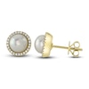 Thumbnail Image 1 of Shy Creation Freshwater Cultured Pearl Stud Earrings 1/10 ct tw 14K Yellow Gold SC55023954