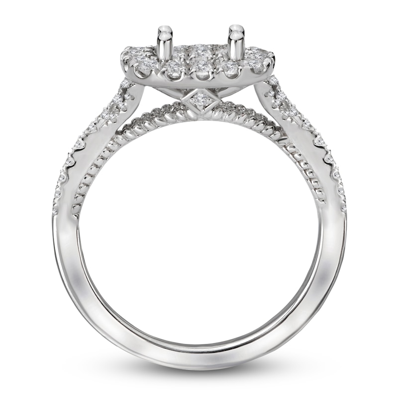 Main Image 2 of Diamond Engagement Ring Setting 1/2 ct tw Round 14K White Gold