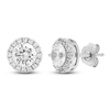 Thumbnail Image 2 of Diamond Halo Earrings 2 ct tw 14K White Gold