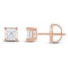 Thumbnail Image 1 of Certified Princess-Cut Diamond Solitaire Stud Earrings 1/10 ct tw 14K Rose Gold (I/I1)