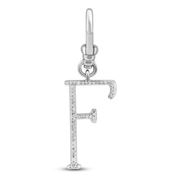 Charm'd by Lulu Frost Diamond Letter F Charm 1/15 ct tw Pavé Round 10K White Gold