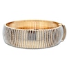 Thumbnail Image 1 of Italia D'Oro Wide Diamond-Cut Cleopatra Bracelet 14K Two-Tone Gold