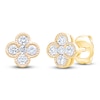 Thumbnail Image 2 of Diamond Clover Stud Earrings 1/4 ct tw 10K Yellow Gold