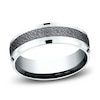 Thumbnail Image 1 of Men's Ottoman Pattern Comfort-Fit Wedding Band 7mm 14K White Gold & Matte Dark Gray Tantalum