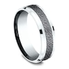 Thumbnail Image 2 of Men's Ottoman Pattern Comfort-Fit Wedding Band 7mm 14K White Gold & Matte Dark Gray Tantalum