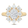 Thumbnail Image 2 of Lab-Created Cushion-Cut Diamond Halo Engagement Ring 3-3/8 ct tw 14K Yellow Gold