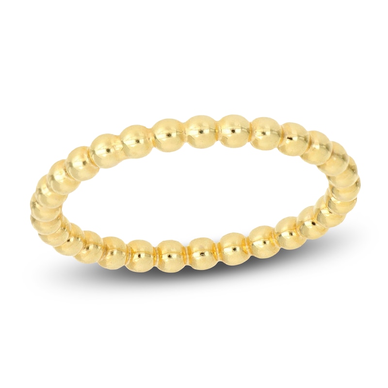 Main Image 1 of Italia D'Oro Beaded Stackable Ring 14K Yellow Gold