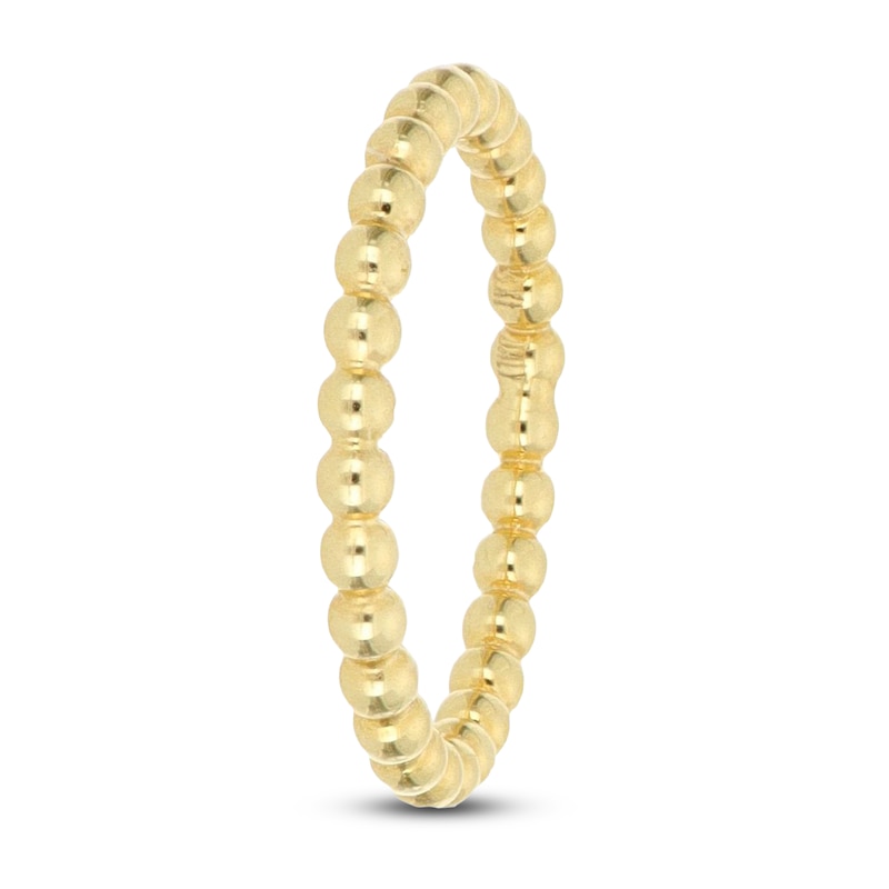 Main Image 2 of Italia D'Oro Beaded Stackable Ring 14K Yellow Gold