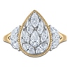 Thumbnail Image 2 of Brilliant Moments Pear, Marquise & Round-Cut Multi-Diamond Engagement Ring 1-3/8 ct tw 14K Yellow Gold