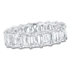 Thumbnail Image 0 of Certified Emerald-Cut Diamond Eternity Band 7-5/8 - 9-5/8 ct tw Platinum