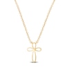 Thumbnail Image 1 of Children's Looping Cross Necklace 14K Yellow Gold 13&quot;