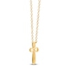 Thumbnail Image 2 of Children's Looping Cross Necklace 14K Yellow Gold 13&quot;