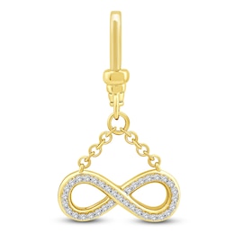 Charm'd by Lulu Frost Diamond Infinity Dangle Charm 1/8 ct tw 10K Yellow Gold