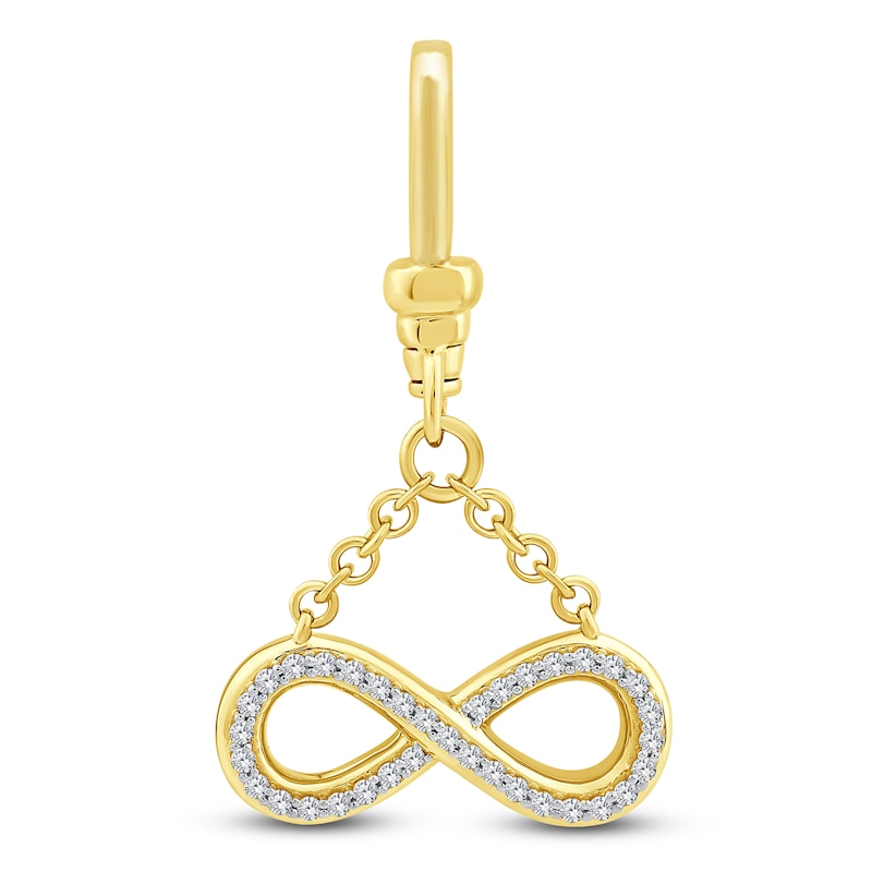 Main Image 1 of Charm'd by Lulu Frost Diamond Infinity Dangle Charm 1/8 ct tw 10K Yellow Gold