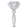 Thumbnail Image 3 of Brilliant Moments Round-Cut Multi-Diamond Oval Halo Engagement Ring 1-5/8 ct tw 18K White Gold