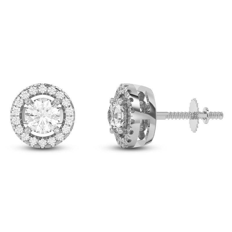 Main Image 2 of Lab-Created Diamond Earring Jackets 1/8 ct tw 10K White Gold