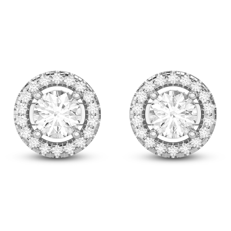 Main Image 3 of Lab-Created Diamond Earring Jackets 1/8 ct tw 10K White Gold