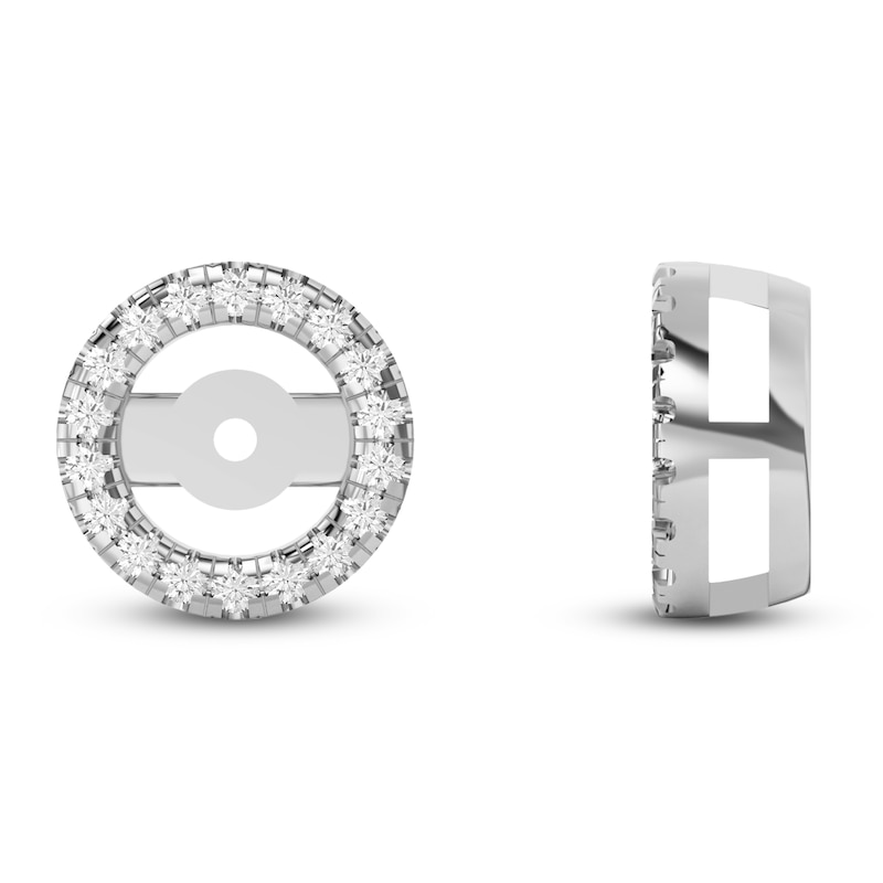 Main Image 5 of Lab-Created Diamond Earring Jackets 1/8 ct tw 10K White Gold