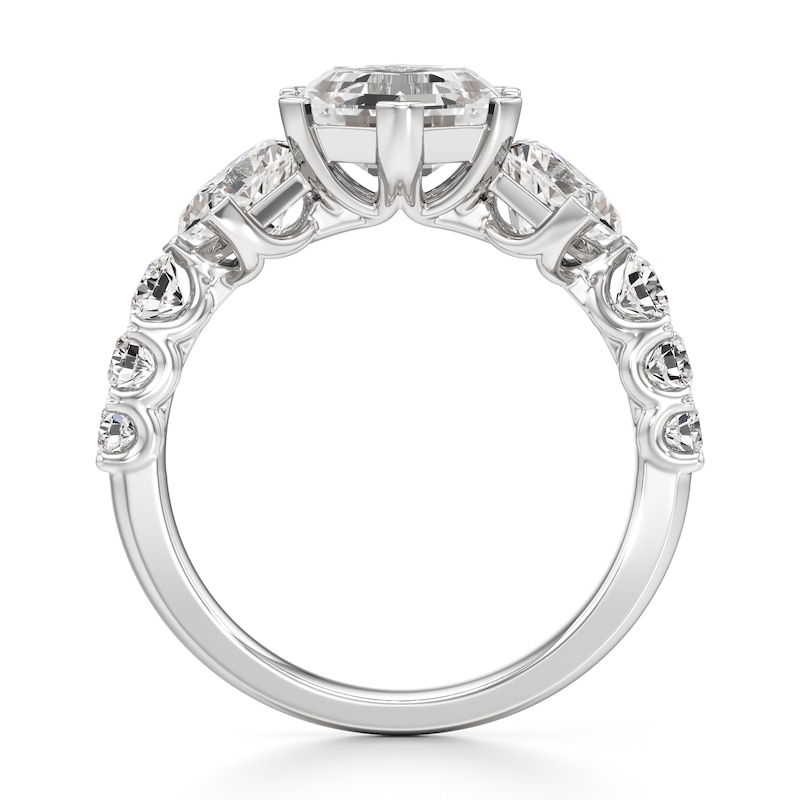 Main Image 2 of J'Lure Hexagon Step-Cut Lab-Grown Diamond Engagement Ring 3-1/2 ct tw 18K White Gold