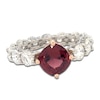 Thumbnail Image 1 of Jared Atelier Cushion-Cut Natural Pink Sapphire & Certified Diamond Ring 4-1/3 ct tw Platinum