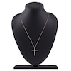 Thumbnail Image 5 of Lab-Created Diamond Cross Necklace 1 ct tw 14K Yellow Gold 18&quot;