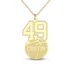 Thumbnail Image 2 of Engravable Sports Number Necklace 24K Yellow Gold-Plated Sterling Silver 18&quot;