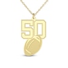 Thumbnail Image 3 of Engravable Sports Number Necklace 24K Yellow Gold-Plated Sterling Silver 18&quot;