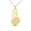 Thumbnail Image 4 of Engravable Sports Number Necklace 24K Yellow Gold-Plated Sterling Silver 18&quot;