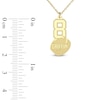 Thumbnail Image 9 of Engravable Sports Number Necklace 24K Yellow Gold-Plated Sterling Silver 18&quot;