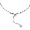 Thumbnail Image 1 of Solid Criss Cross Chain 14K White Gold Adjustable 16"-20" Length 1.4mm