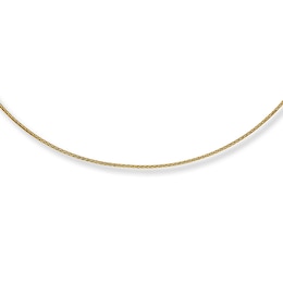 Adjustable Solid Wheat Chain 14K Yellow Gold 16&quot;-20&quot; Length 1.25mm