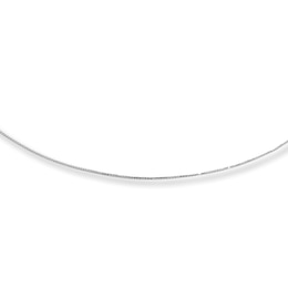 Round Solid Wheat Chain 14K White Gold 18&quot; Length 0.75mm