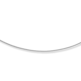 Solid Box Chain 14K White Gold 16&quot; Length 0.5mm