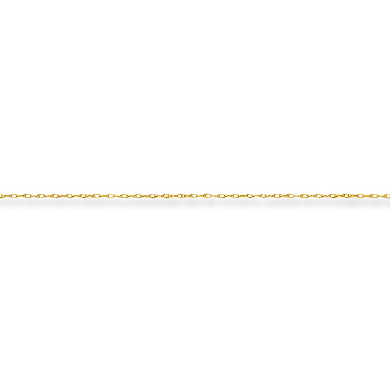 Solid Rope Chain Necklace 14K Yellow Gold 18-inch Length 0.7mm