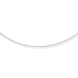 Solid Square Wheat Chain 10K White Gold 20&quot; Adjustable 1.17mm