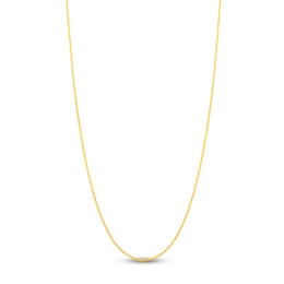 Solid Box Chain 14K Yellow Gold 24&quot; Length 0.66mm